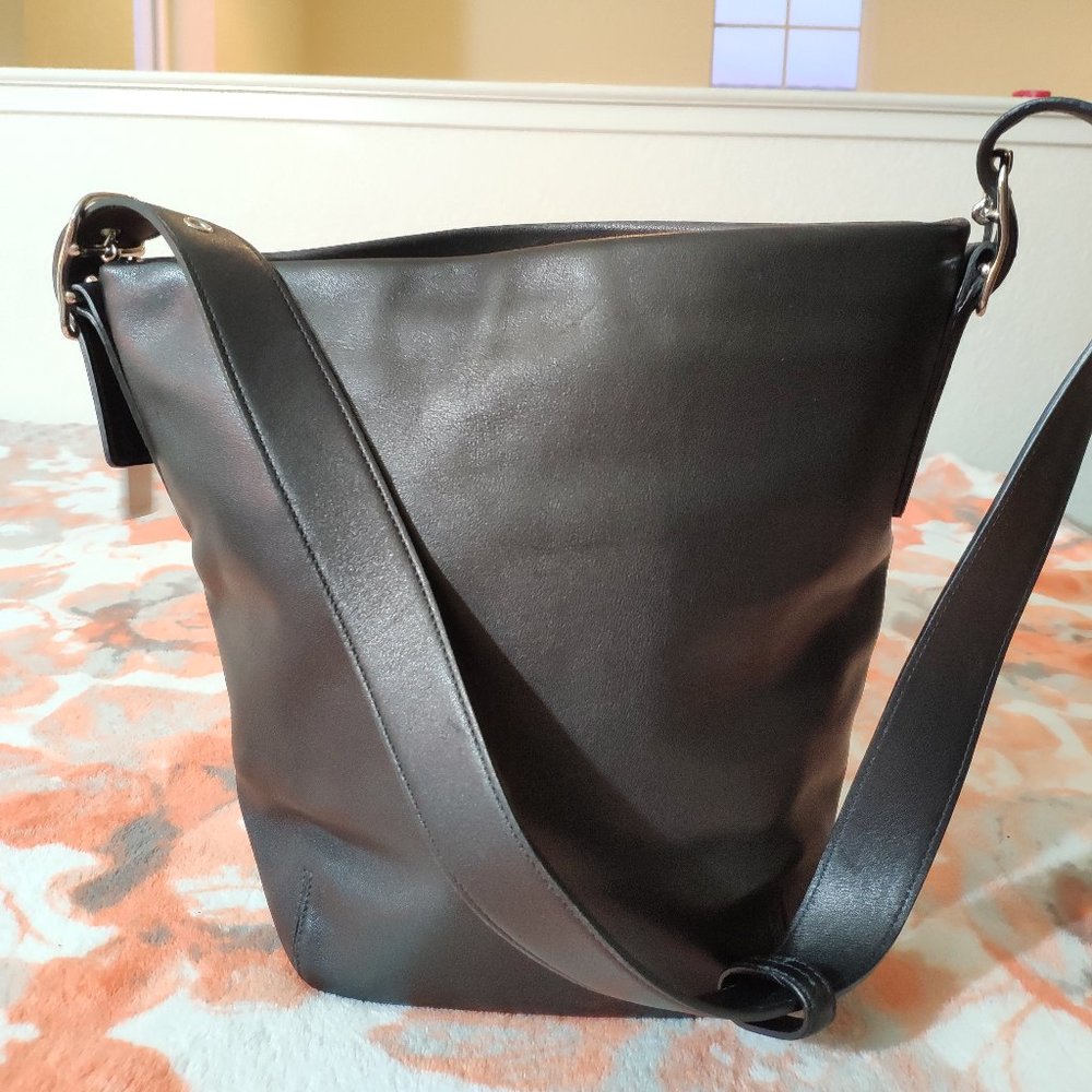 Coach Black Leather Shoulder Bag
